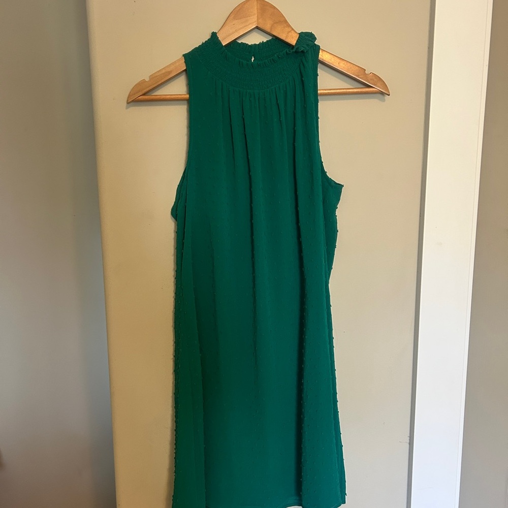 Anthro Meadow Rue Sleeveless Green Dress